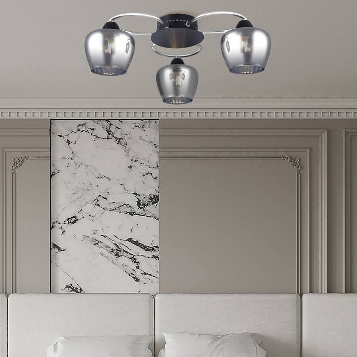 Потолочная люстра Arte Milano AMALFI 3 лампы 321508/3 CR+BK