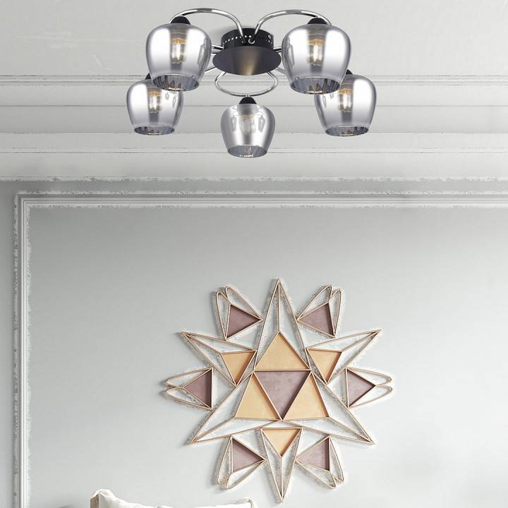 Потолочная люстра Arte Milano AMALFI 5 ламп 321508/5 CR+BK