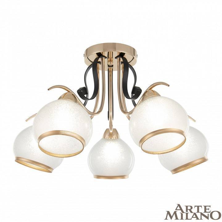 Потолочная люстра Arte Milano AMALFI 5 ламп 323306/5 FG+BK