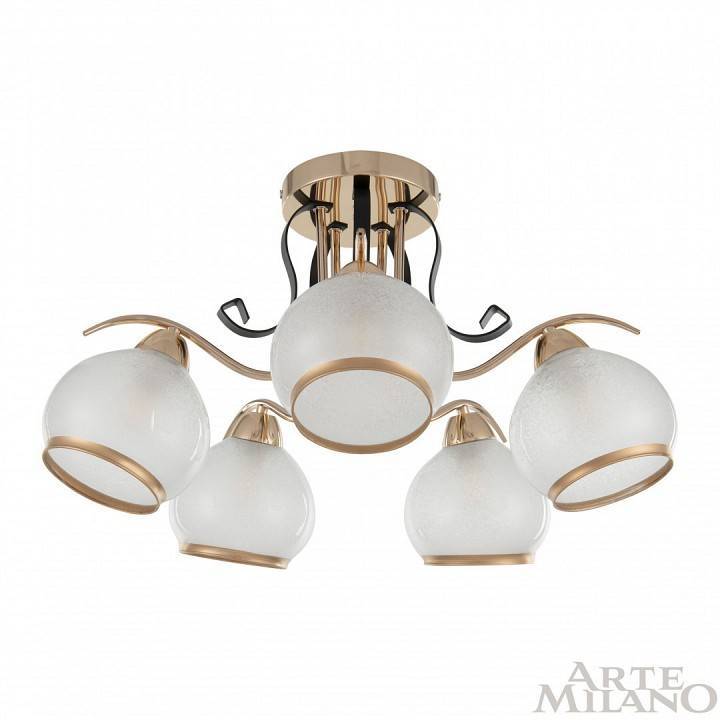 Потолочная люстра Arte Milano AMALFI 5 ламп 323306/5 FG+BK