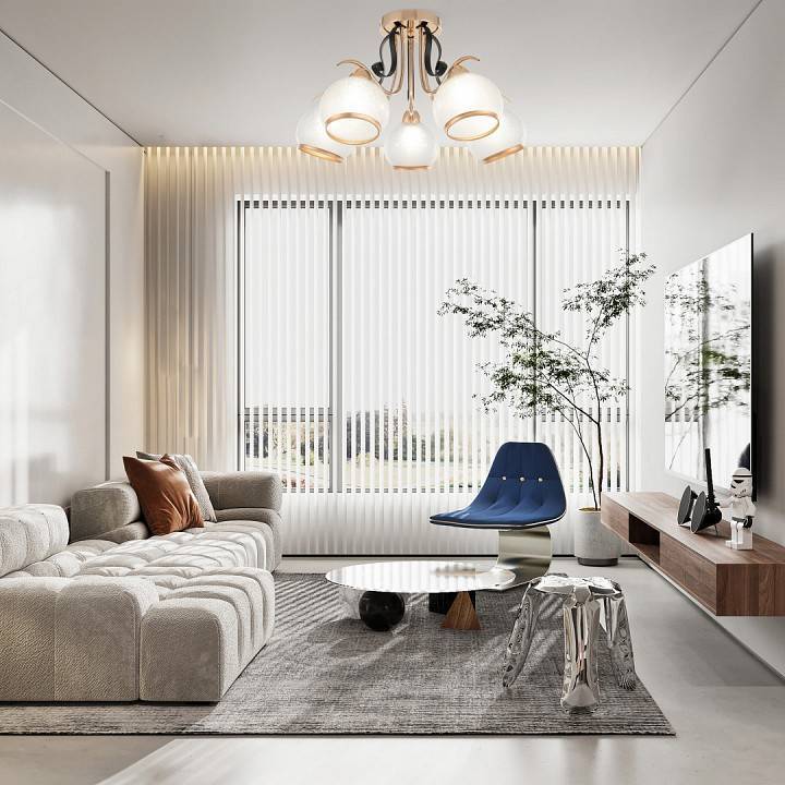 Потолочная люстра Arte Milano AMALFI 5 ламп 323306/5 FG+BK