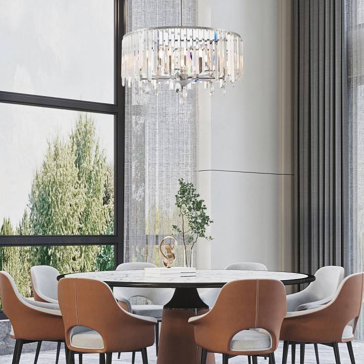 Люстра на штанге Arte Milano Sorrento-2509 хром 372509/8/250/590 CR