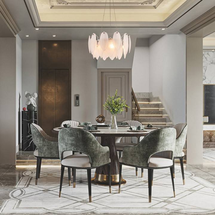 Подвесная люстра Arte Milano AM-4653 5 ламп 4653.D450.H240.E14.5 Ni