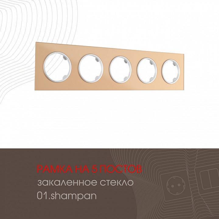 Рамка на 5 постов Arte Milano am-502.01 502.01-5.shampan