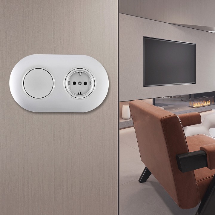 Блок с выключателями одноклавишными влагозащищенными Arte Milano SET08-2 SET08-2-40-1-30-1 silver