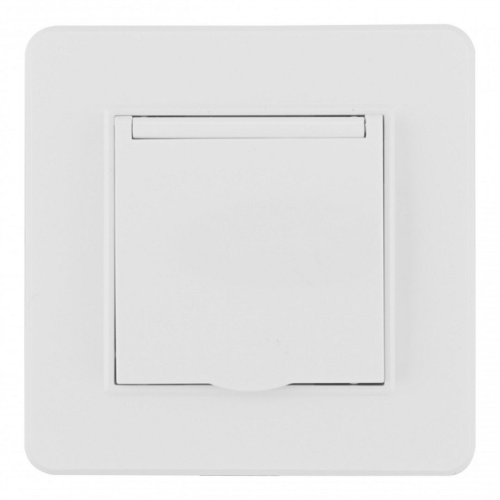 Розетка с заземлением и шторкой, с крышкой Arte Milano SET16-1 SET16-1-41-1 white