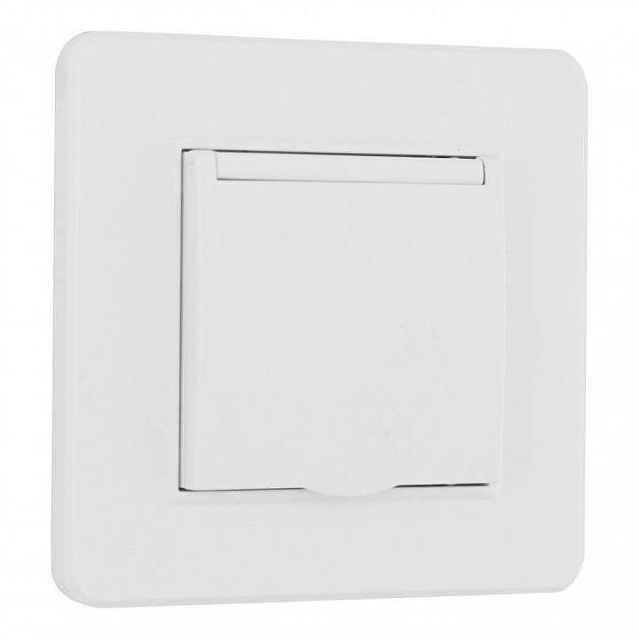 Розетка с заземлением и шторкой, с крышкой Arte Milano SET16-1 SET16-1-41-1 white