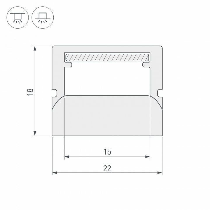 Профиль Arlight WPH-FLOOR22-2000 023290