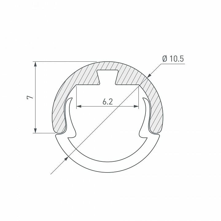 Профиль универсальный Arlight ROUND 29088