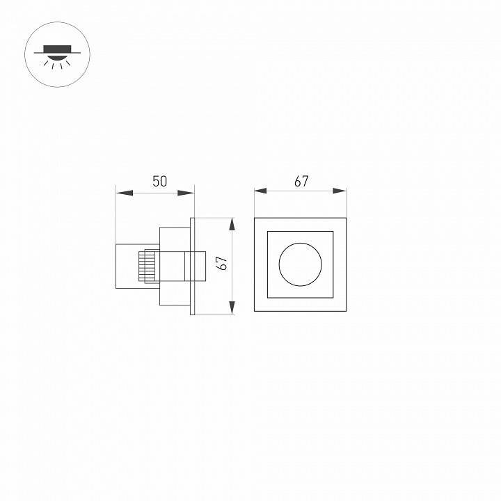 Встраиваемый светильник Arlight ORIENT 037206