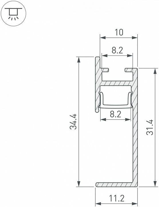 Профиль для плинтусов Arlight ARH-PLINTUS 043605