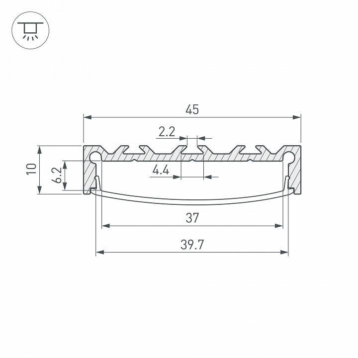 Профиль накладной Arlight LINE 049248