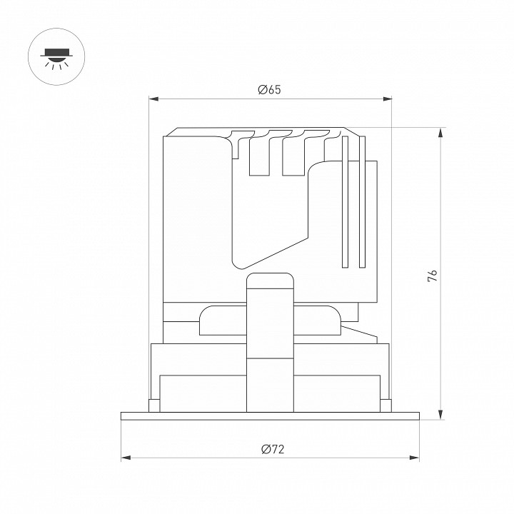 Встраиваемый светильник Arlight ARADO 059105
