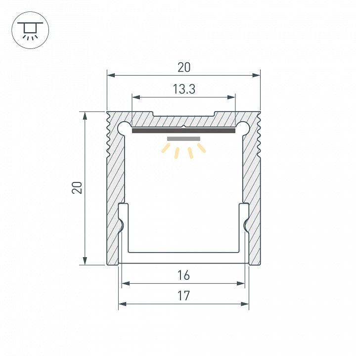 Профиль накладной Arlight SL-SLIM 064825