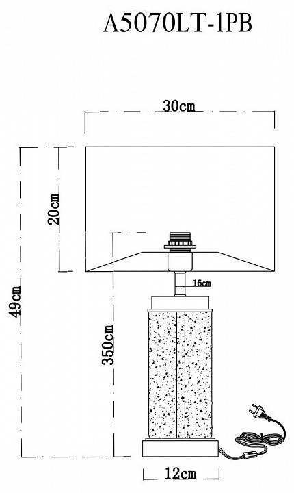 Настольная лампа декоративная Arte Lamp Baymont A5070LT-1PB