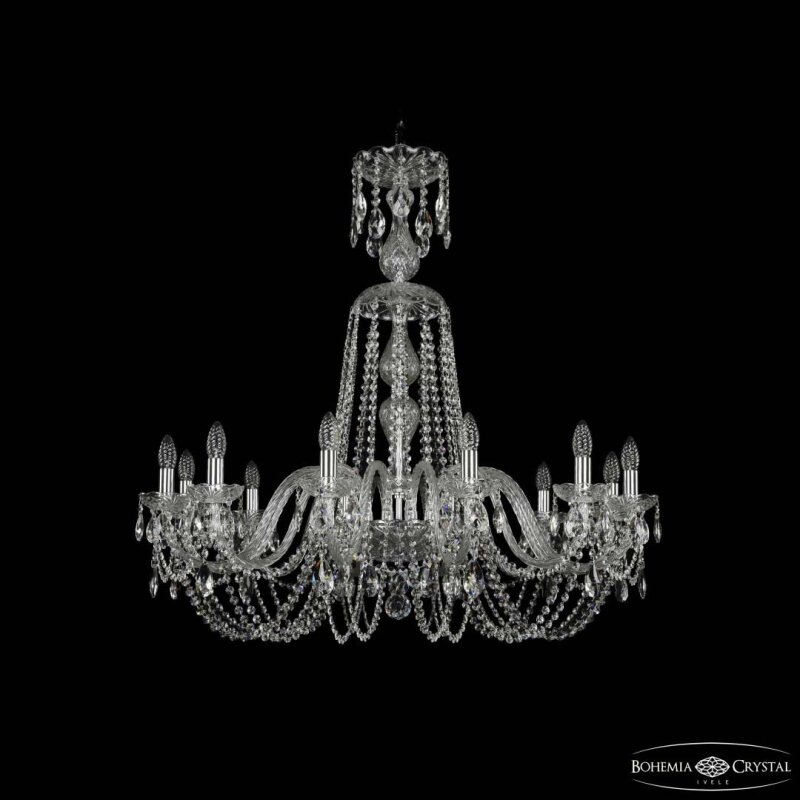 Подвесная люстра Bohemia Ivele Crystal 1402 1402/12/360/XL-95 Ni