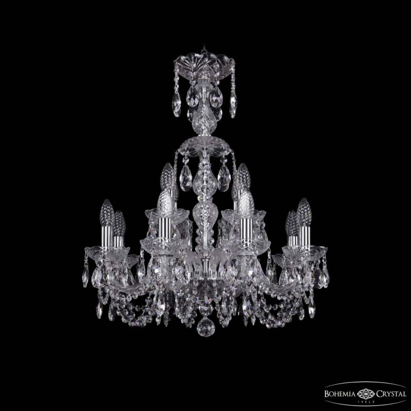Подвесная люстра Bohemia Ivele Crystal 1402 1402/8+4/195/XL-64 Ni