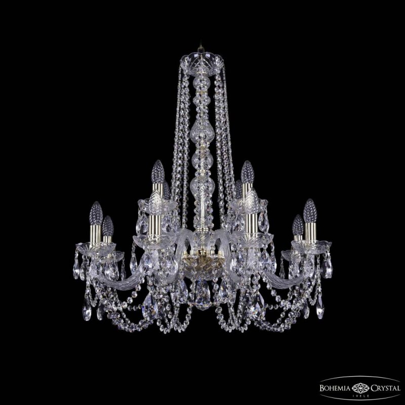 Подвесная люстра Bohemia Ivele Crystal 1402 1402/8+4/240/h-76 G