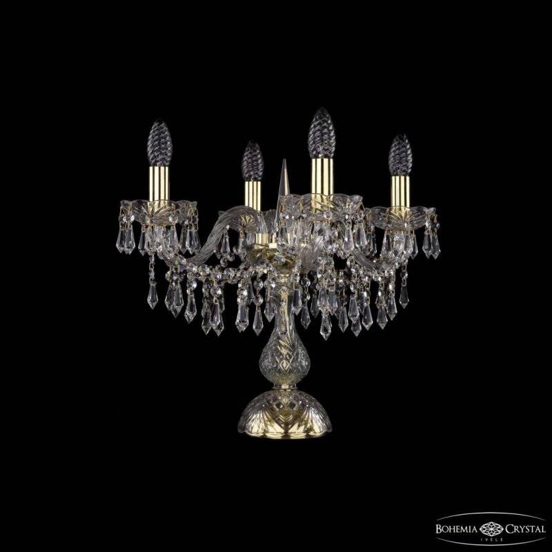 Настольная лампа декоративная Bohemia Ivele Crystal 1403 1403L/4/141-39 G
