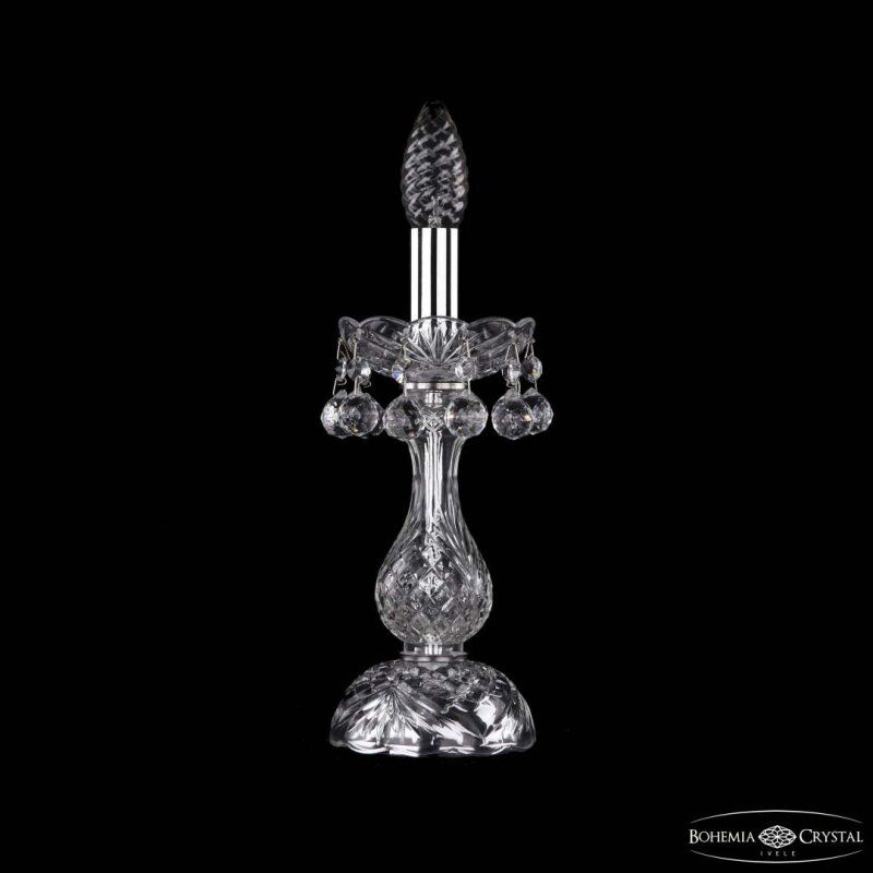 Настольная лампа декоративная Bohemia Ivele Crystal 1409 1409L/1-27 Ni