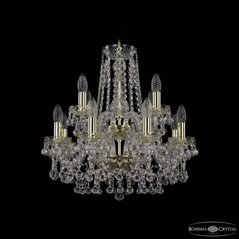 Подвесная люстра Bohemia Ivele Crystal 1409 1409/8+4/160/2d G