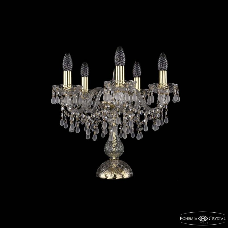 Настольная лампа декоративная Bohemia Ivele Crystal 1410 1410L/5/141-39 G V0300