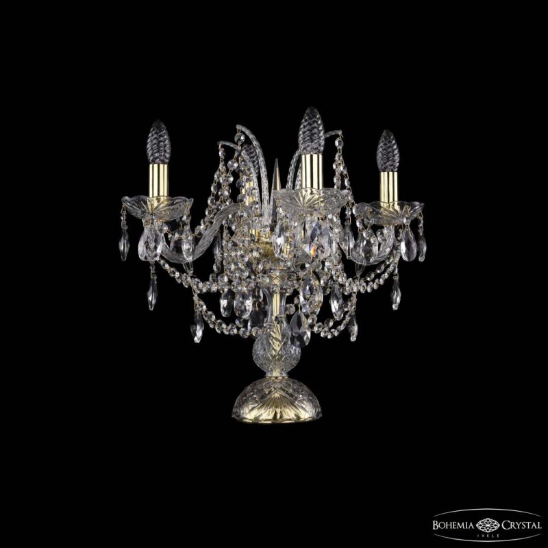 Настольная лампа декоративная Bohemia Ivele Crystal 1411 1411L/4/141-39 G
