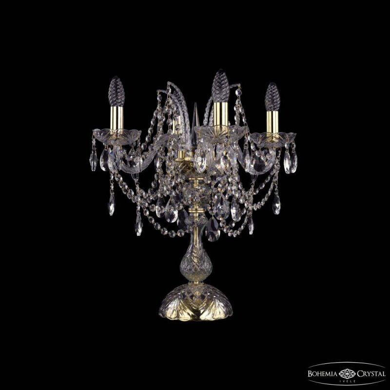 Настольная лампа декоративная Bohemia Ivele Crystal 1411 1411L/4/141-47 G