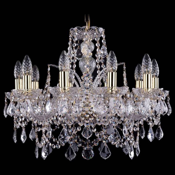 Подвесная люстра Bohemia Ivele Crystal 1411 1411/10/195/G/Leafs