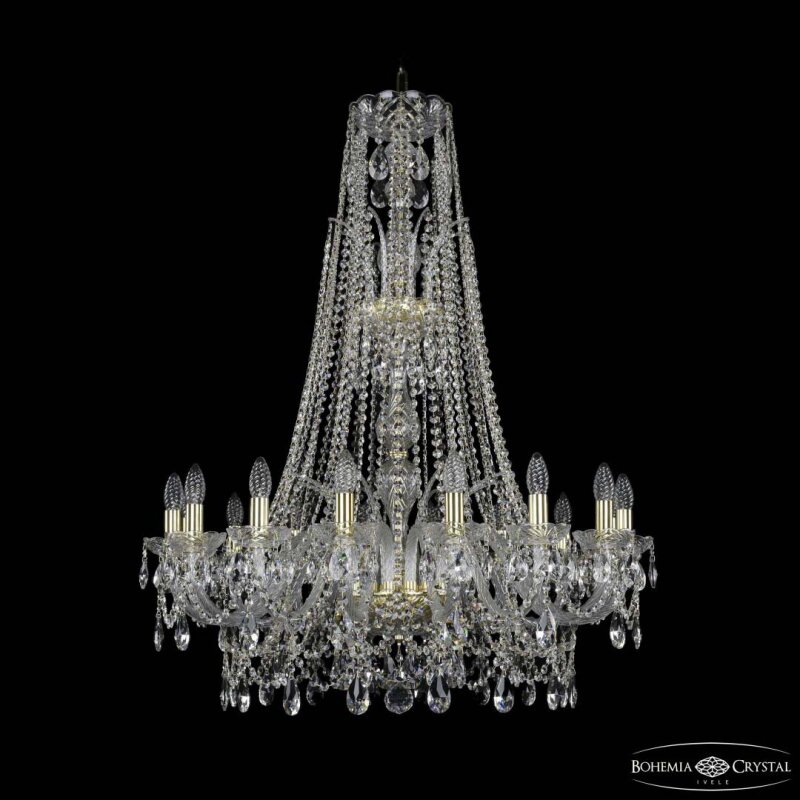 Подвесная люстра Bohemia Ivele Crystal 1411 1411/16/300/XL-108 G