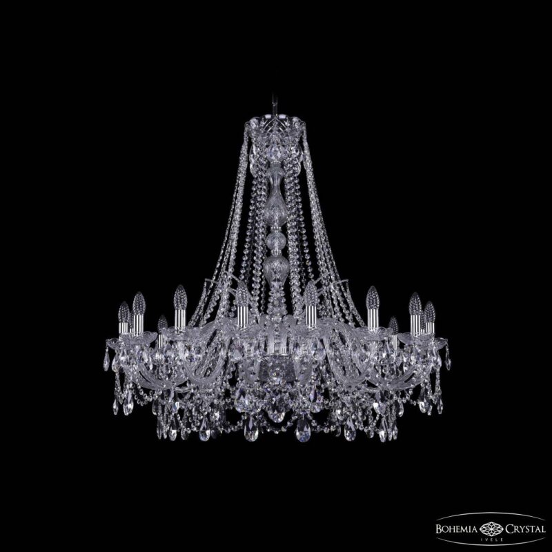 Подвесная люстра Bohemia Ivele Crystal 1411 1411/16/360/h-95 Ni