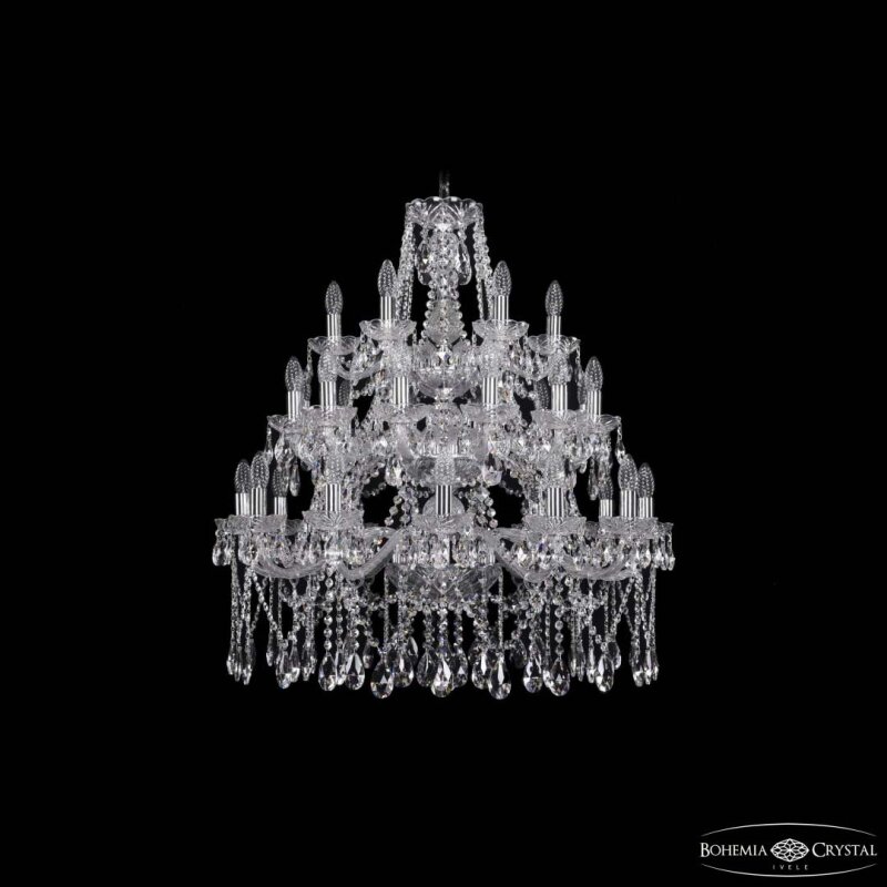 Подвесная люстра Bohemia Ivele Crystal 1413 1413/12+12+6/300/3d Ni