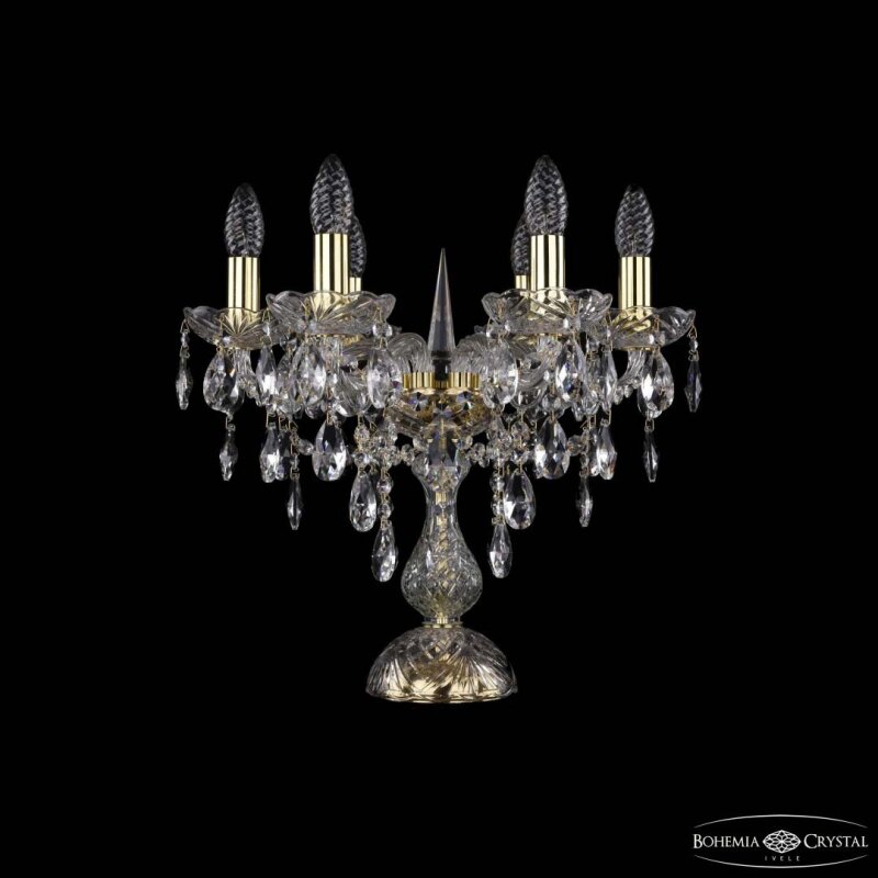 Настольная лампа декоративная Bohemia Ivele Crystal 1415 1415L/6/141-39 G