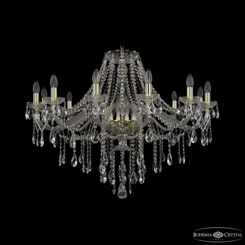 Подвесная люстра Bohemia Ivele Crystal 1415 1415/12/360 G
