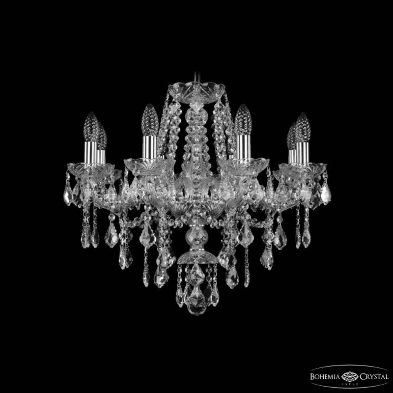 Подвесная люстра Bohemia Ivele Crystal 1415 1415/8/200 Ni Leafs
