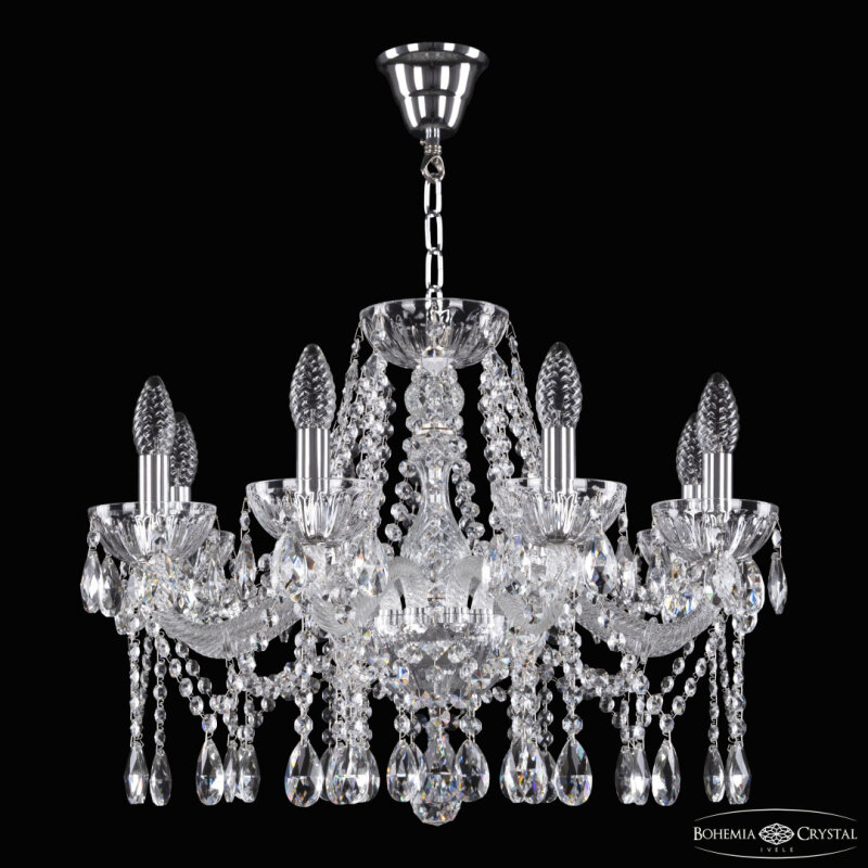 Подвесная люстра Bohemia Ivele Crystal 5413 5413/8/200 Ni Clear/M-1H
