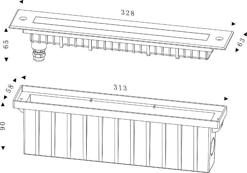 Светильник грунтовый встраиваемый Deko-Light Line II WW 730262