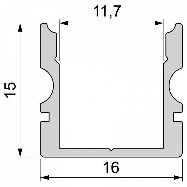 Профиль накладной Deko-Light AU-02-10 2000 мм черный 970123