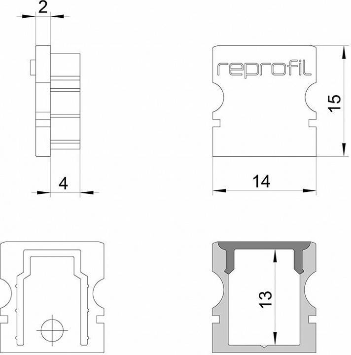 Набор заглушек для профиля Deko-Light P-AU-02-08 10 шт. 978041