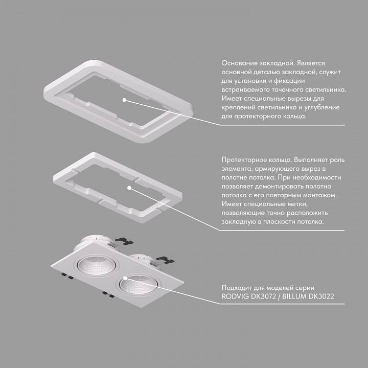 Рамка на 1 светильник Denkirs SCB DK3022-72-SCB