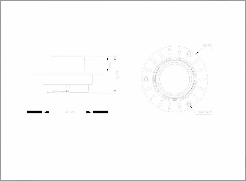 Встраиваемый светильник Denkirs Vibi DK3056-WH