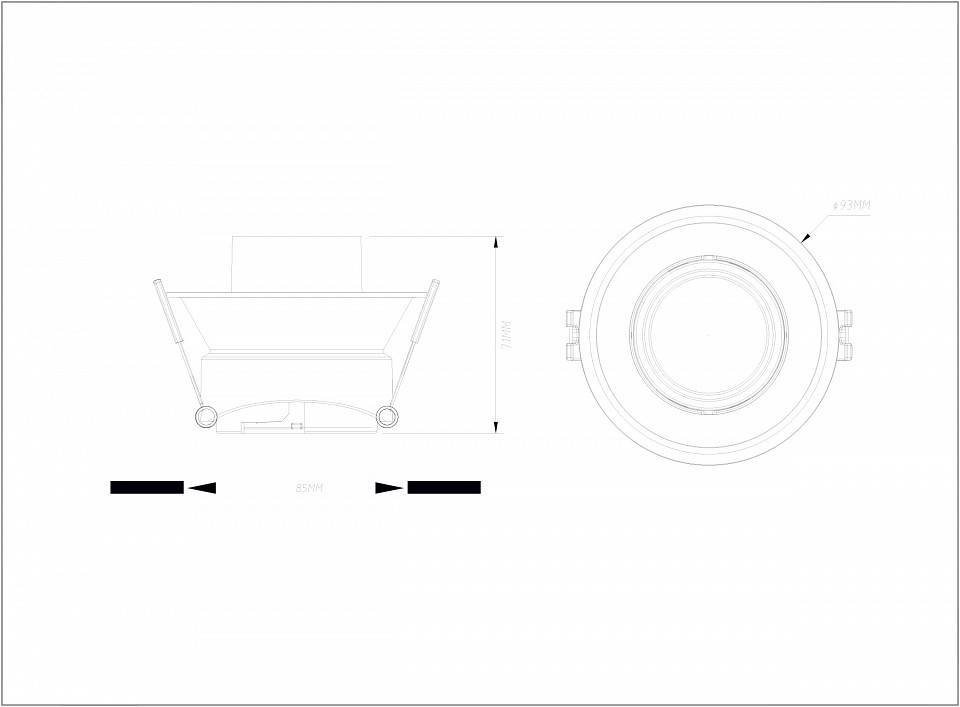 Встраиваемый светильник Denkirs Karup DK3126-WH