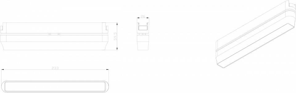Накладной светильник Denkirs AIR LINEAR DK5303-BK
