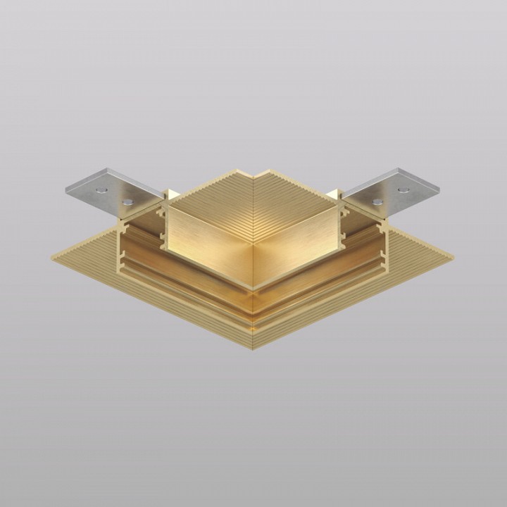 Соединитель угловой L-образный для треков встраиваемых Denkirs SHINE HIDE TR5705-SB