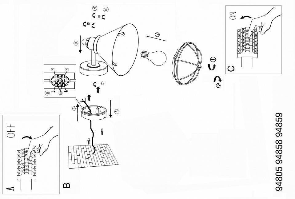 Светильник настенный EGLO Barrosela 94805