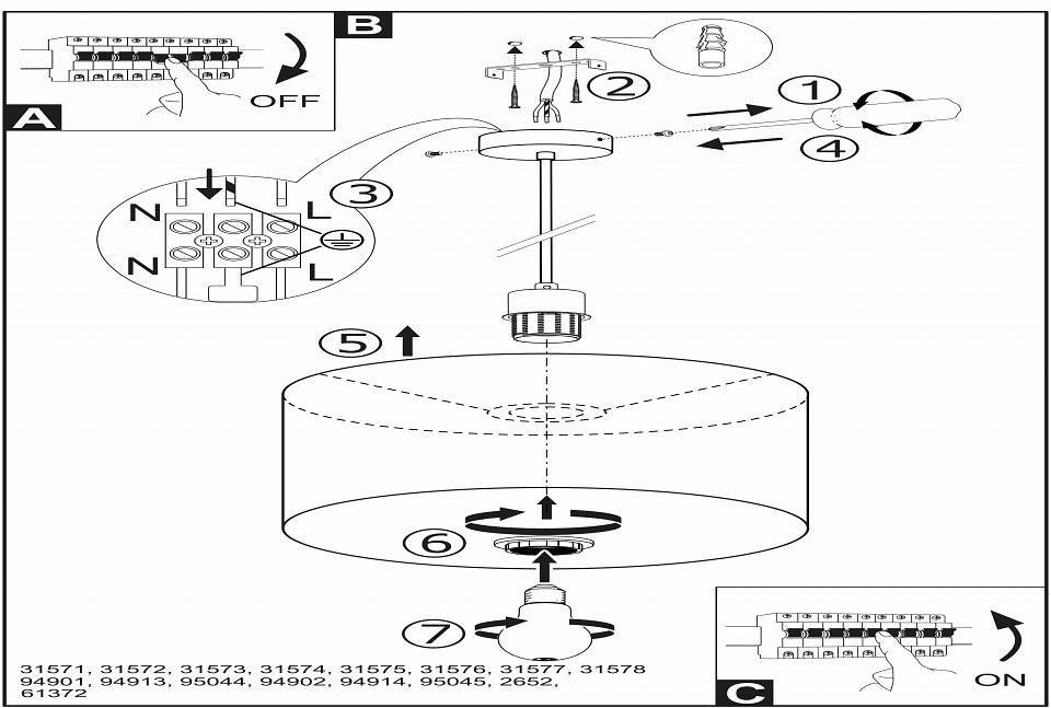 Подвесной светильник EGLO Pasteri 1 x E27 Ø 380 мм 95045