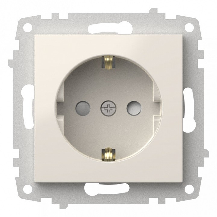 Розетка с заземлением и со шторкой, без рамки Elbi Eleсtriс Zena Vega 609-010200-243