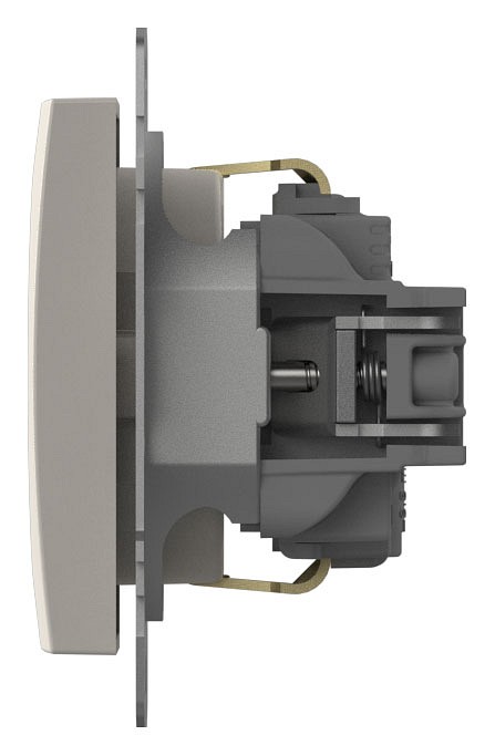 Розетка с заземлением и со шторкой, без рамки Elbi Eleсtriс Zena Vega 609-010200-243
