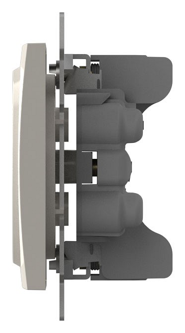 Розетка двойная без заземления, без рамки Elbi Eleсtriс Zena Vega 609-010200-908