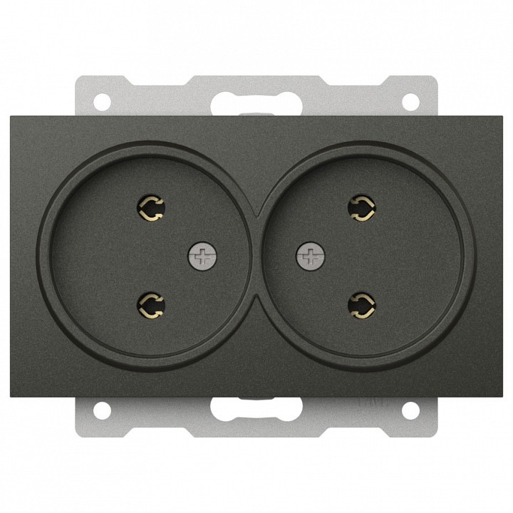 Розетка двойная без заземления, без рамки Elbi Eleсtriс Zena Vega 609-011100-908